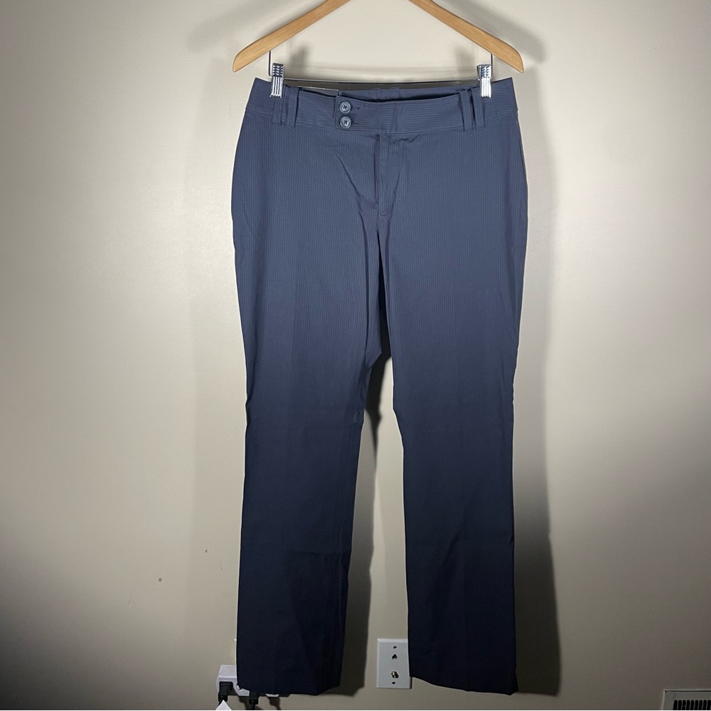 NWT Banana Republic Contoured Fit Navy Pin Striped Dress Pants Size 6